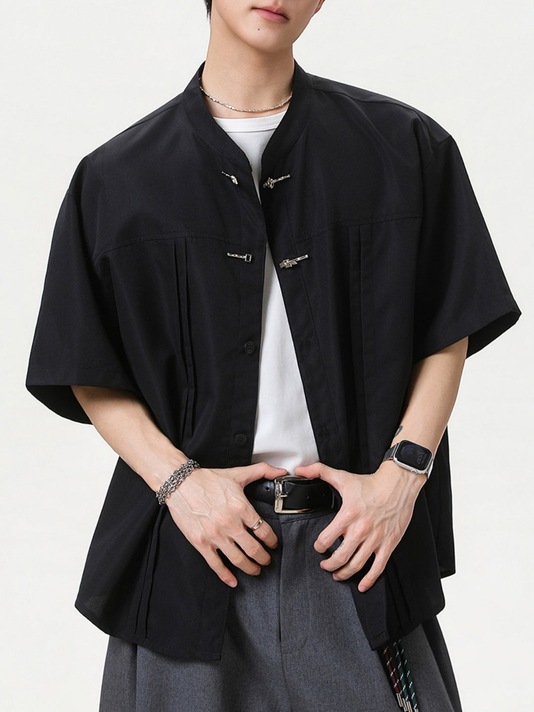 New Chinese Style Chinese Knot Tang Suit Shirts