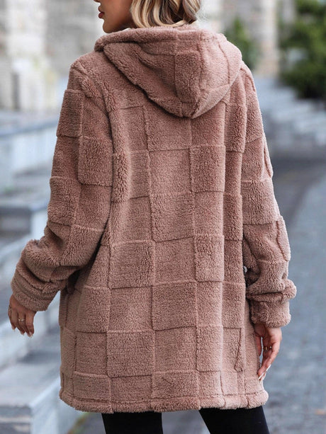 Cardigan Pockets Hooded Jacket
