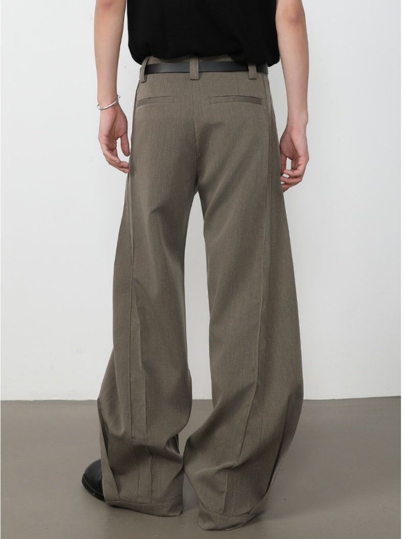 Retro Machete Stereo Gathering Cleanfit Dress Pants Pants