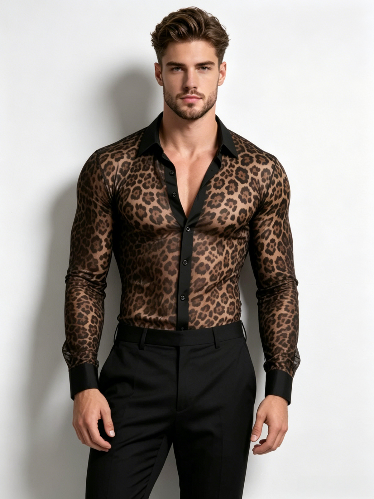 Breathable Perspective Printed Sexy Shirts