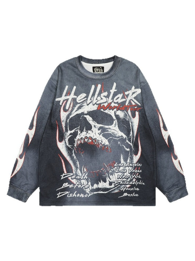 Liber Autumn Neutral wear Printed Skull T-shirts