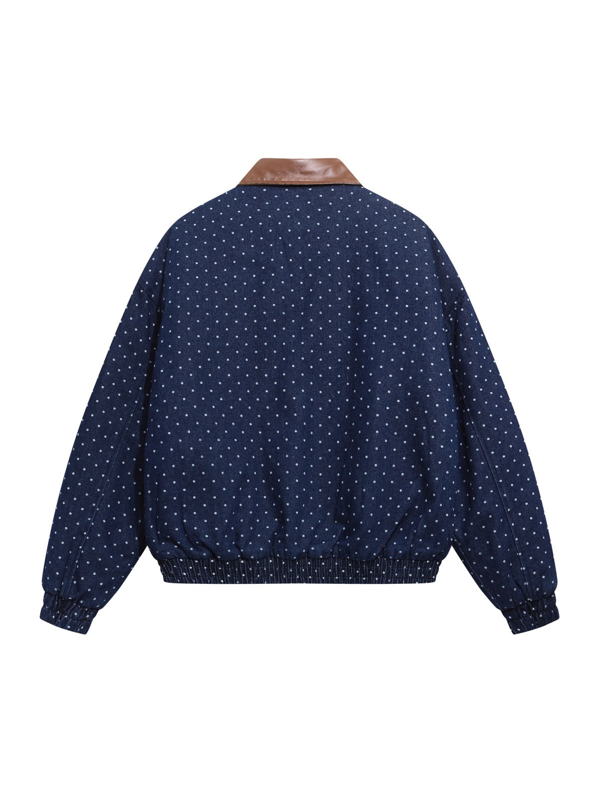 Retro Colorful Cat Polka Dots Splicing Lapel Thickening Jackets