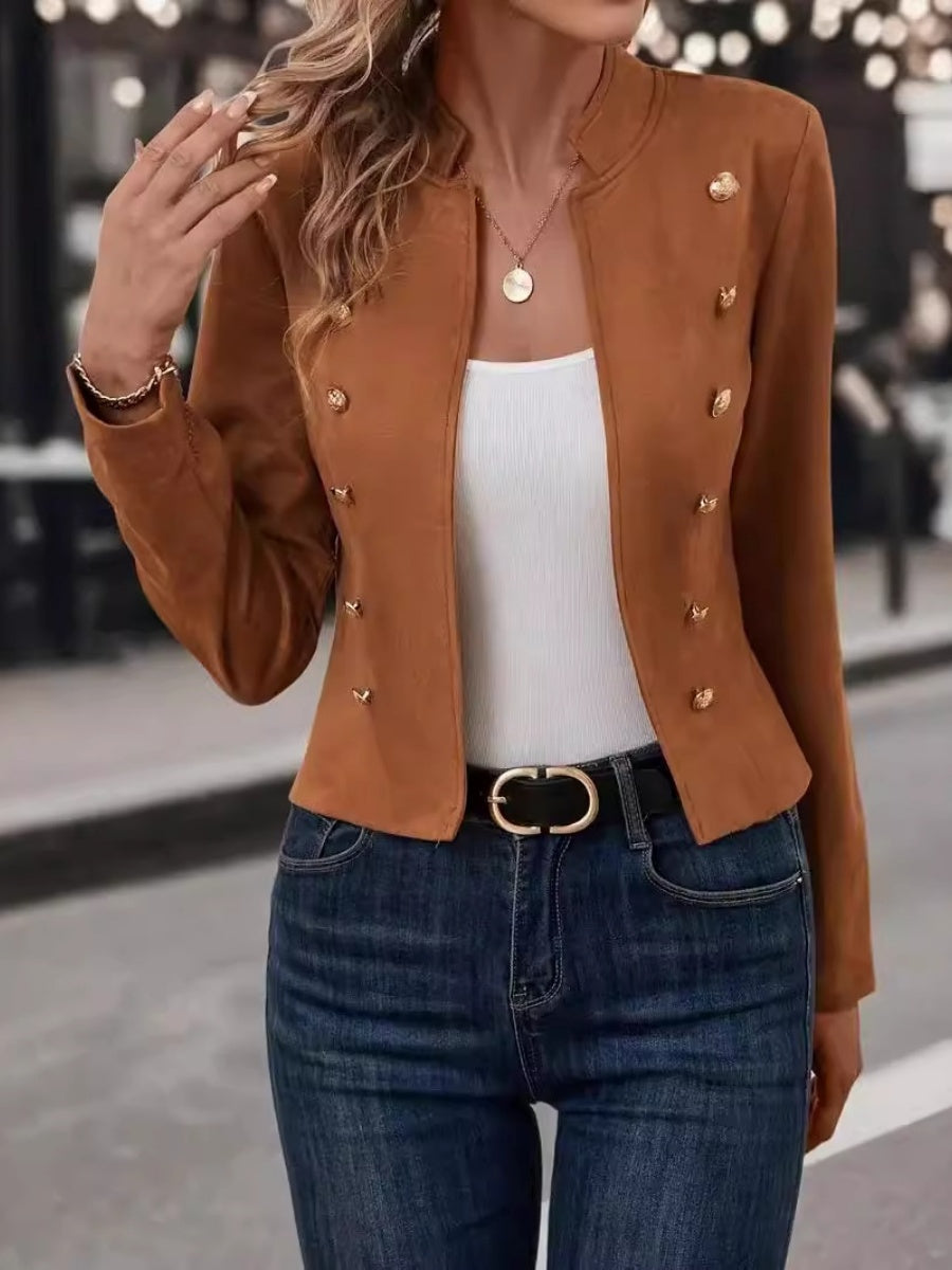 Slim And Versatile Double-breasted Blazer