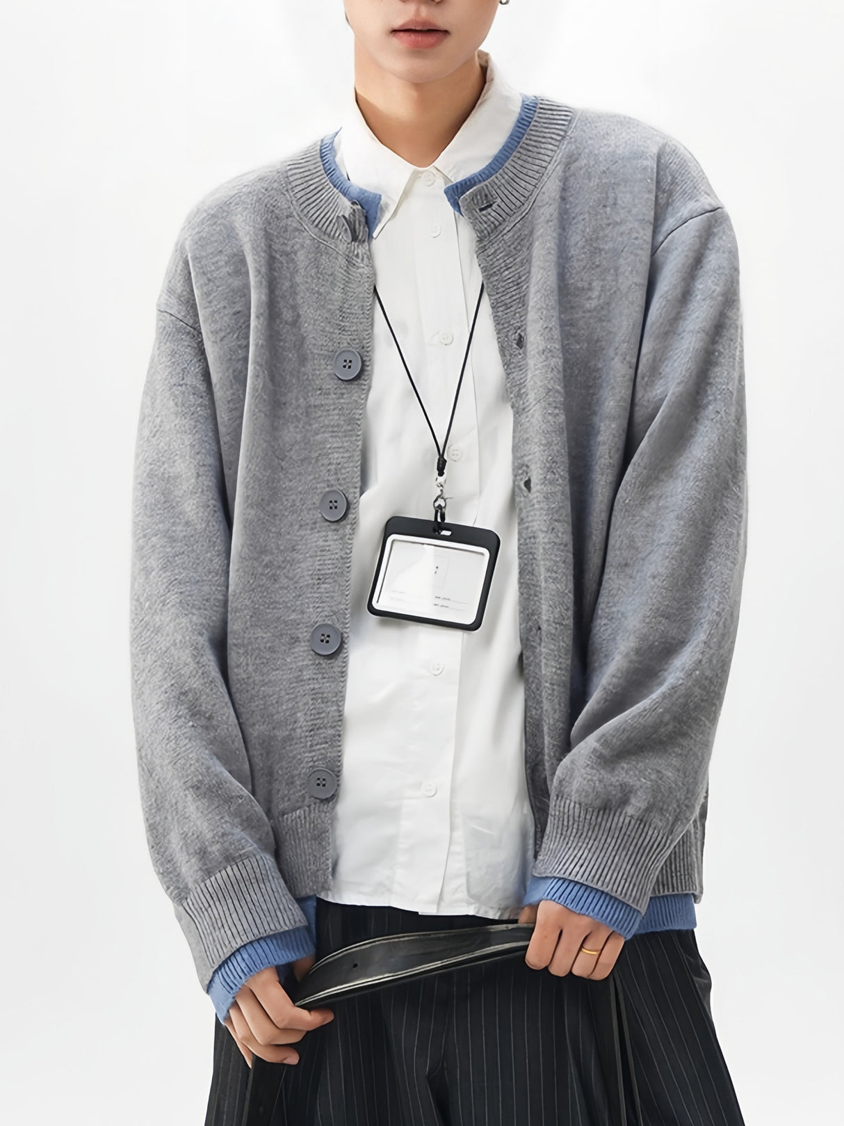 Retro Fake Two Pieces Loose Cardigans