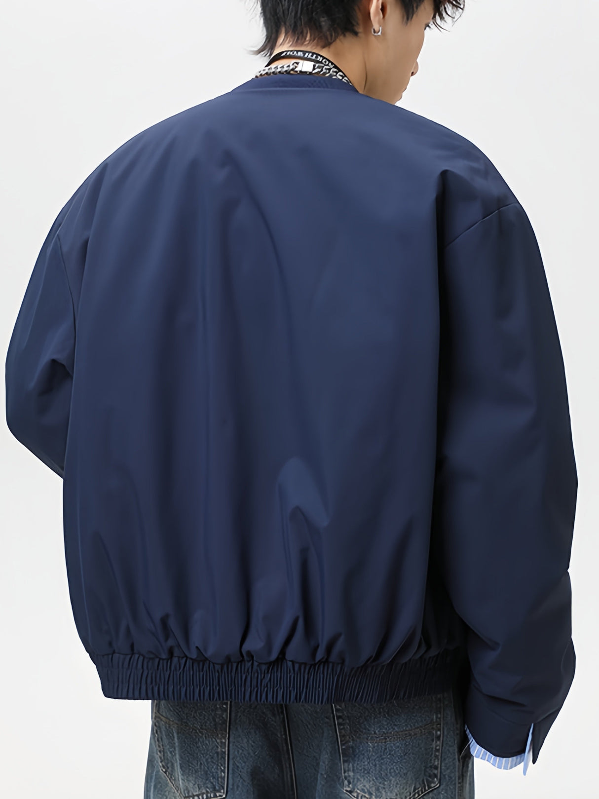 Detachable Two-piece Colorblock Flight Jacket