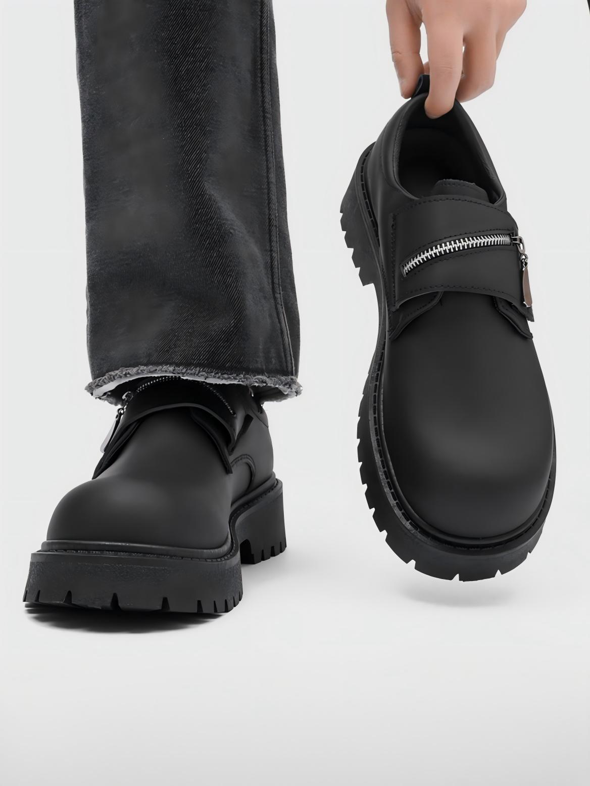 Matte Black Derby Shoes