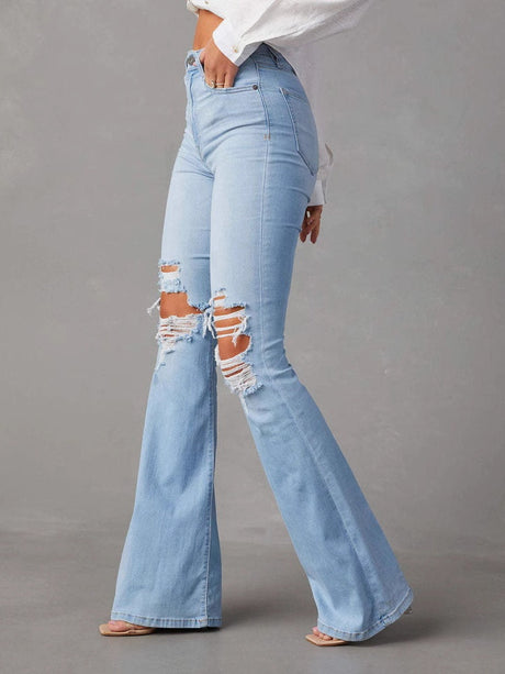 Liber Autumn Women's Hole Jeans
