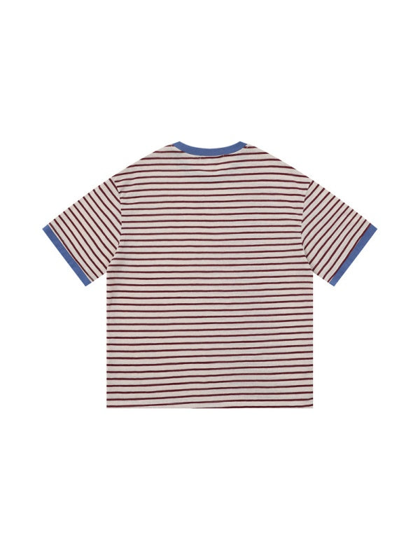 Color-blocked Stripes Loose-fit T-shirts