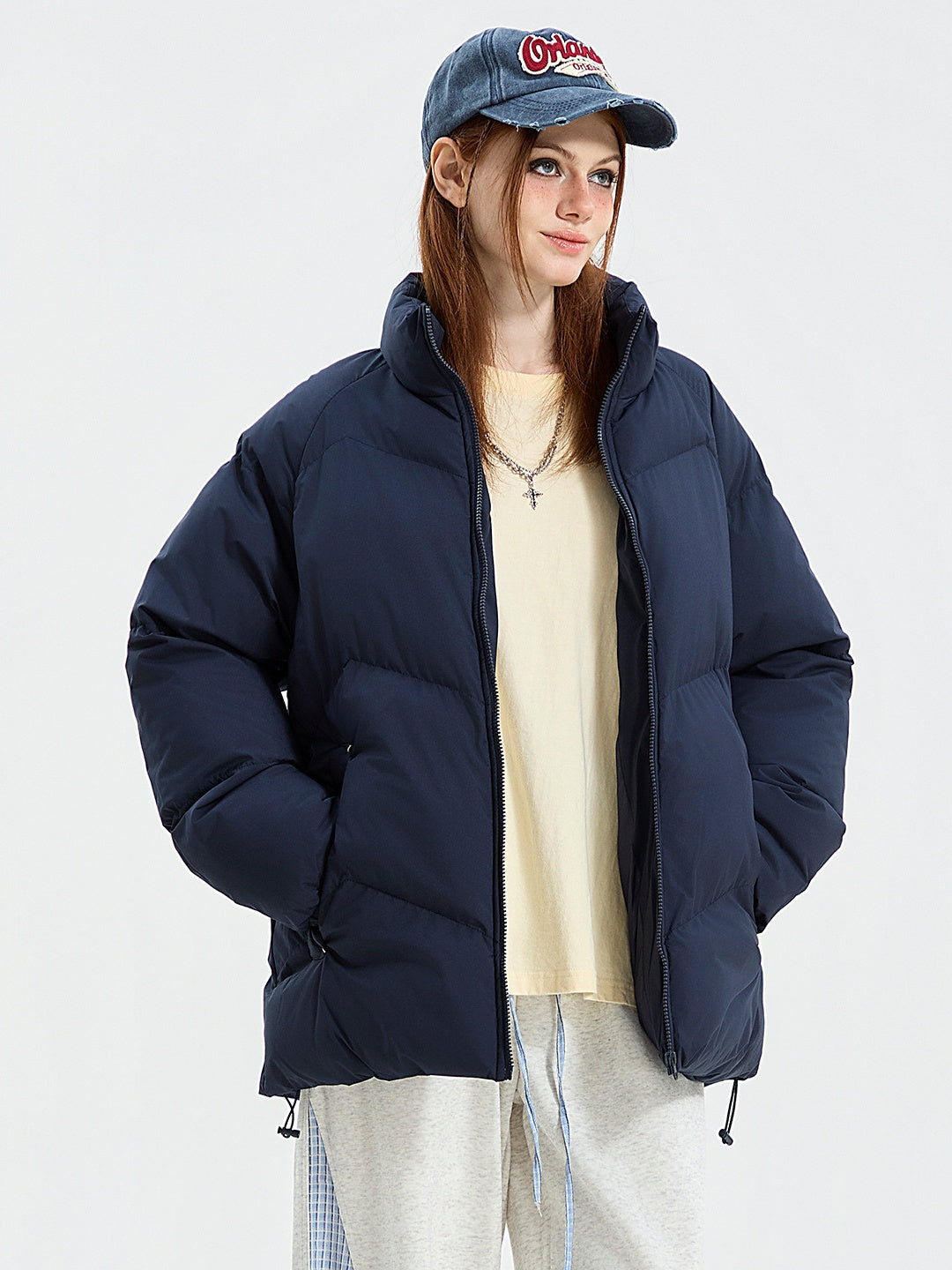 Solid Thermal Insulated Winter Puffer Jacket