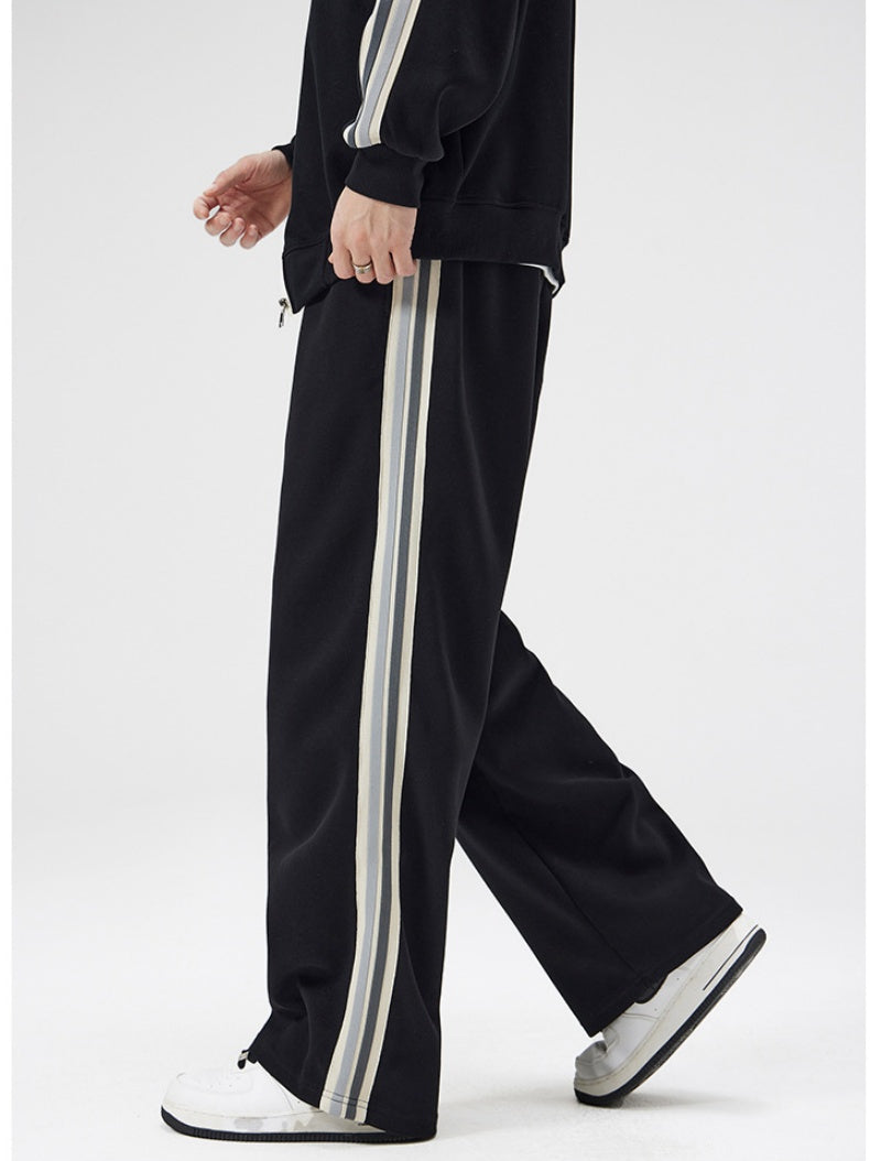 Stripes Wide-leg Leisure Pants
