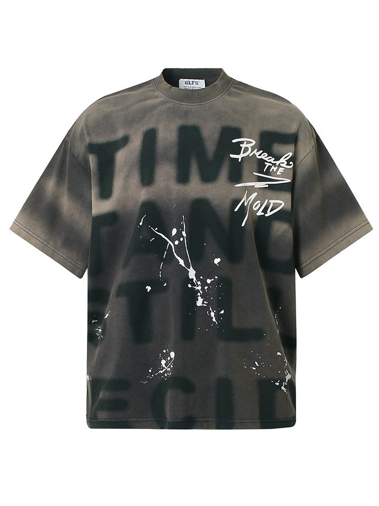 Retro Letter Print T-shirts