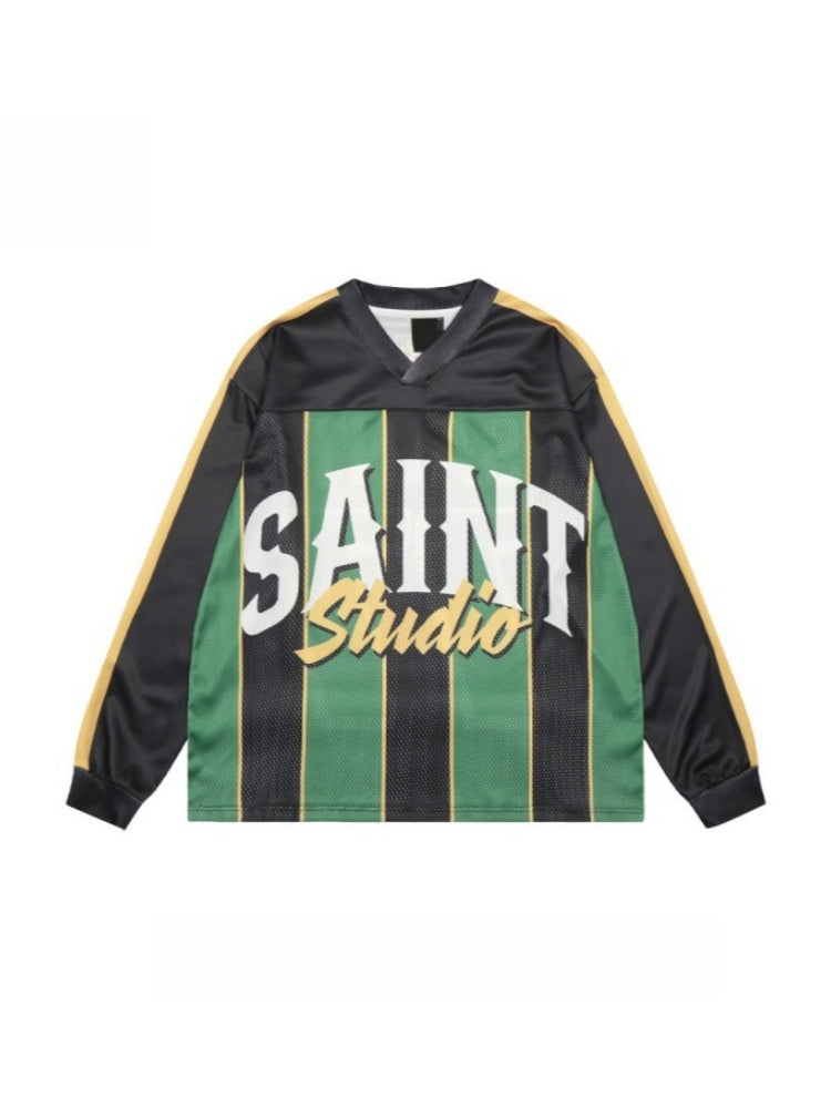 Neutral wear Printed Letter Long-sleeved T-shirt