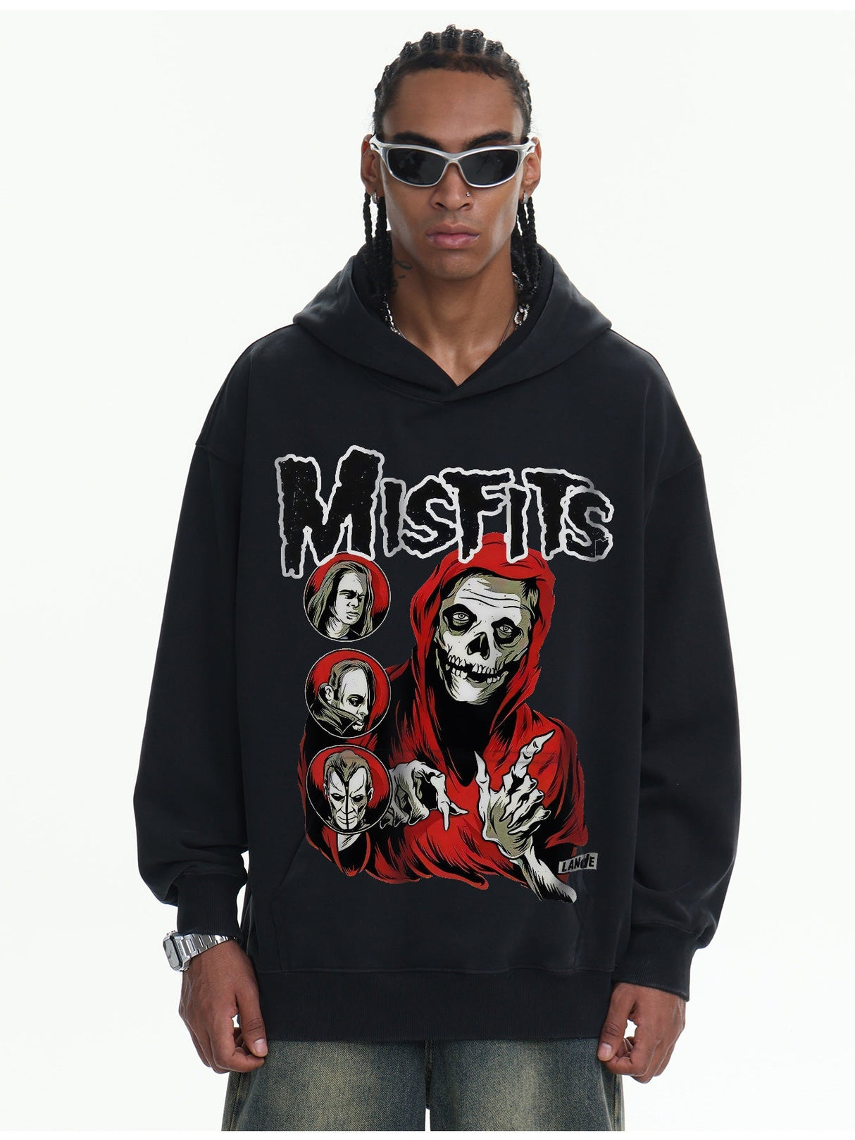 American Street Couple Direct Inkjet Printing Washing Versatile Sweatshirt