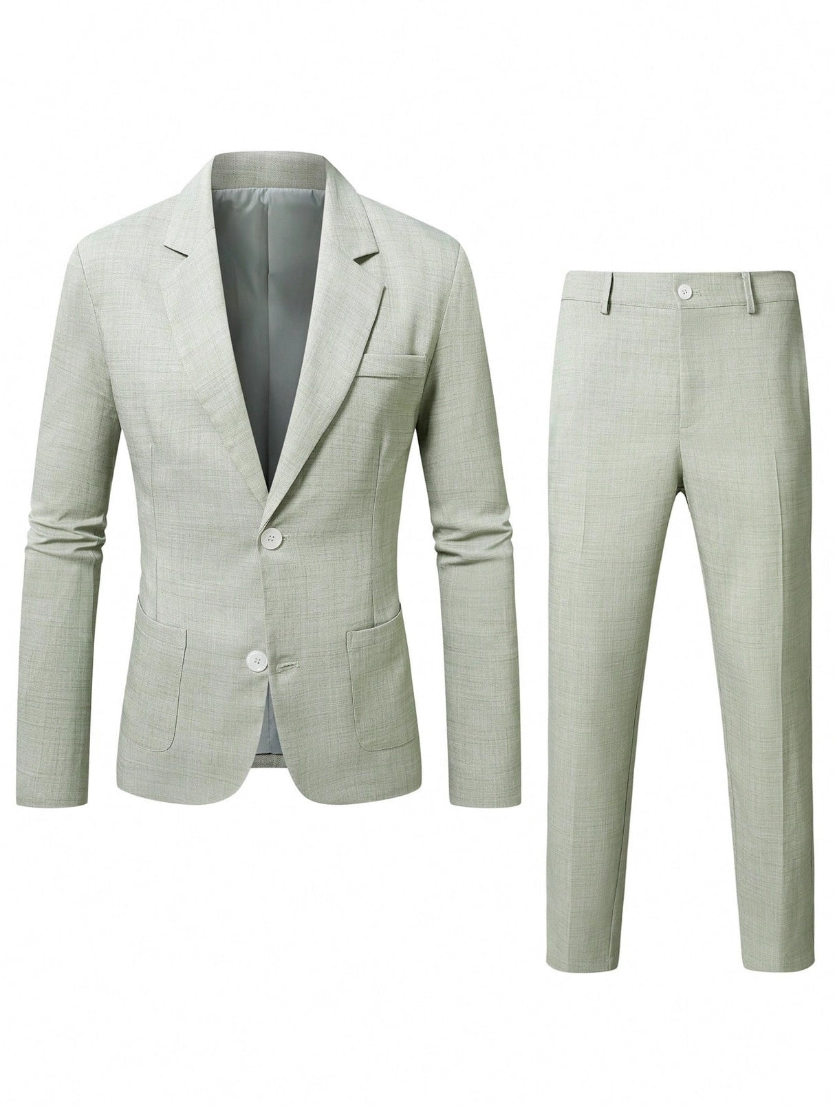 Solid Color Business Dinner Wedding Suit 2-piece Sets Set