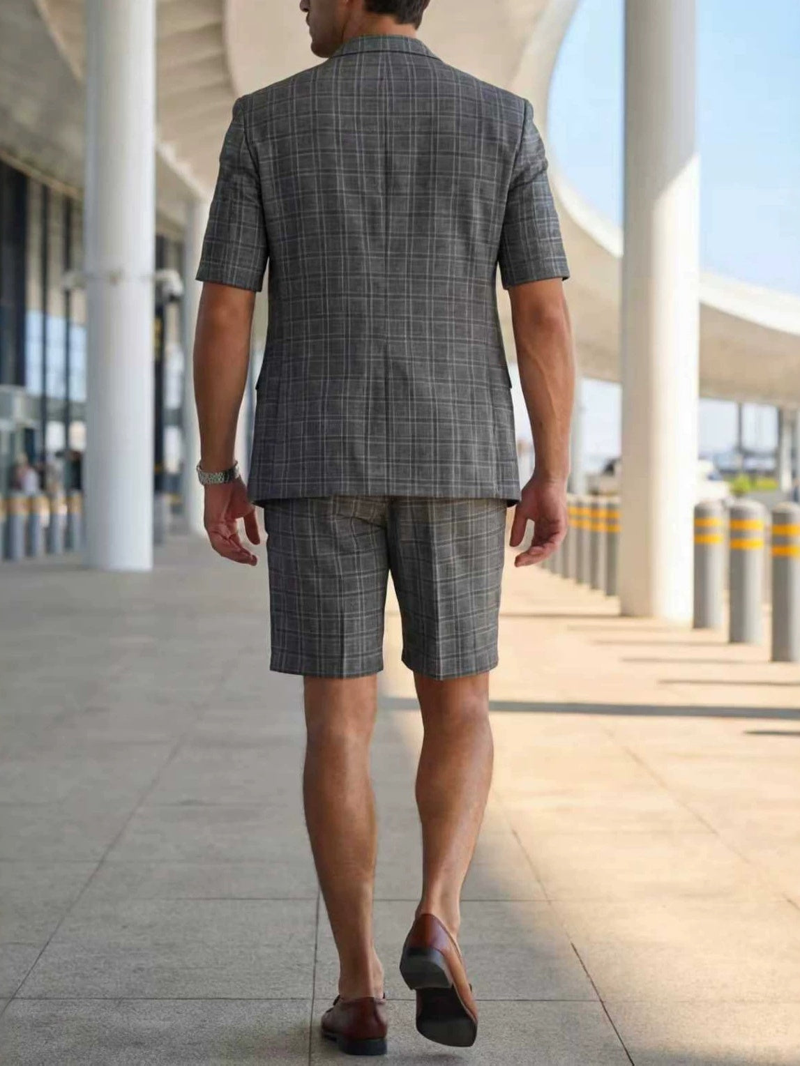 Light Business Leisure Plaid Suit Set 2-piece Sets