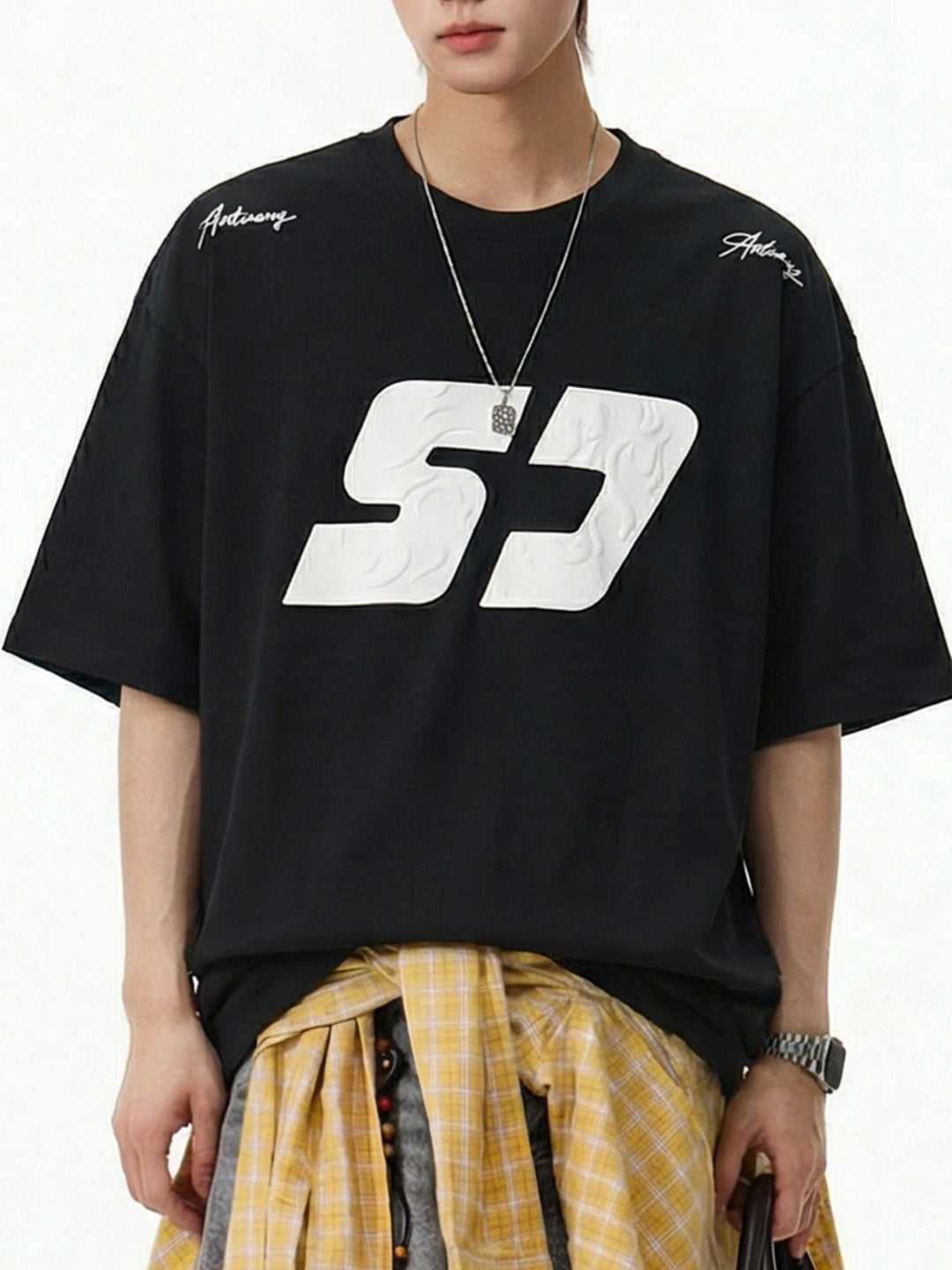 Color-blocked Printed Loose-fit T-shirts