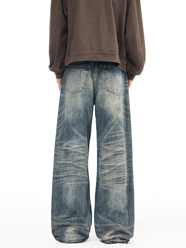 Distressed Cat Whiskers Vintage Jeans