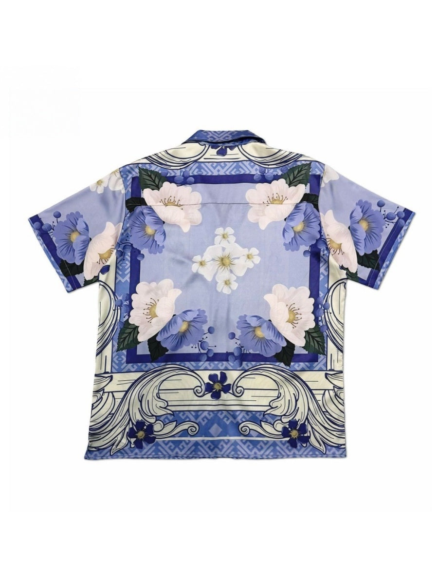 Jacquard Dark Pattern Cuban Territory Shirts