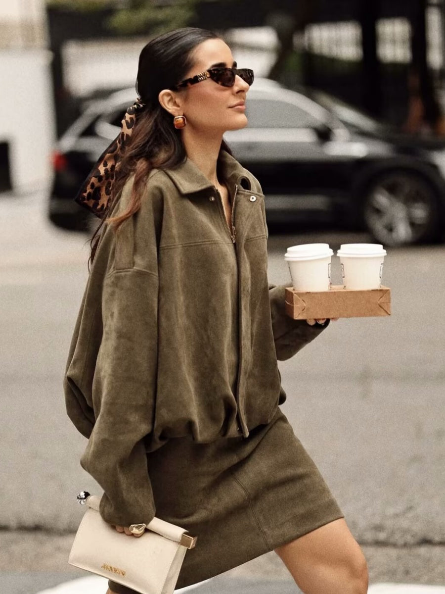 Liber Autumn Women's Pocket Solid Color Jackets