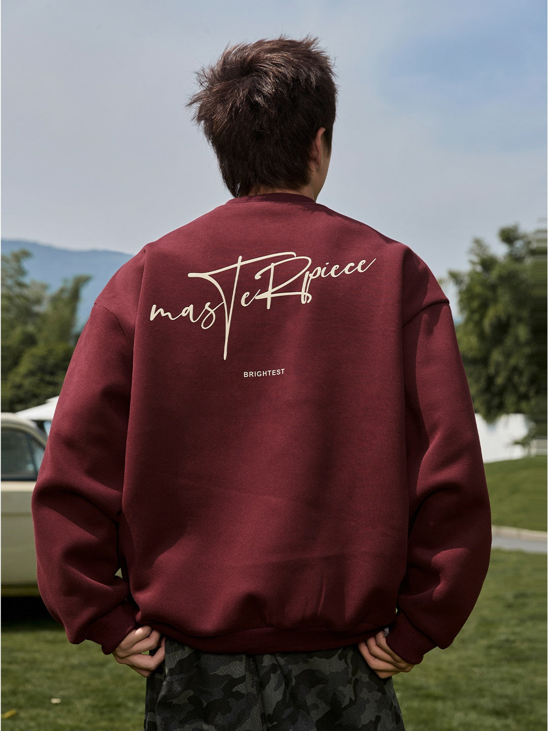 Liber Autumn Men's Printed Letter Sweatshirts&Hoodies