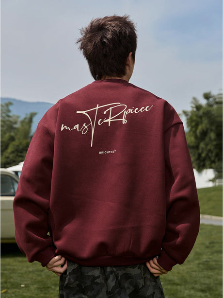 Liber Autumn Men's Printed Letter Sweatshirts&Hoodies