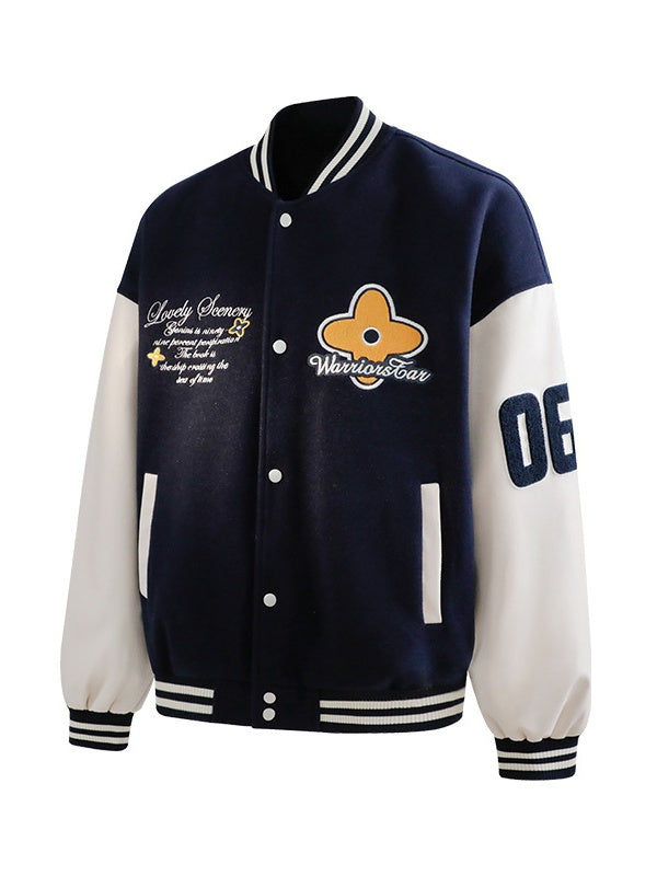 Liber Autumn Neutral wear Embroidery Color matching Jackets