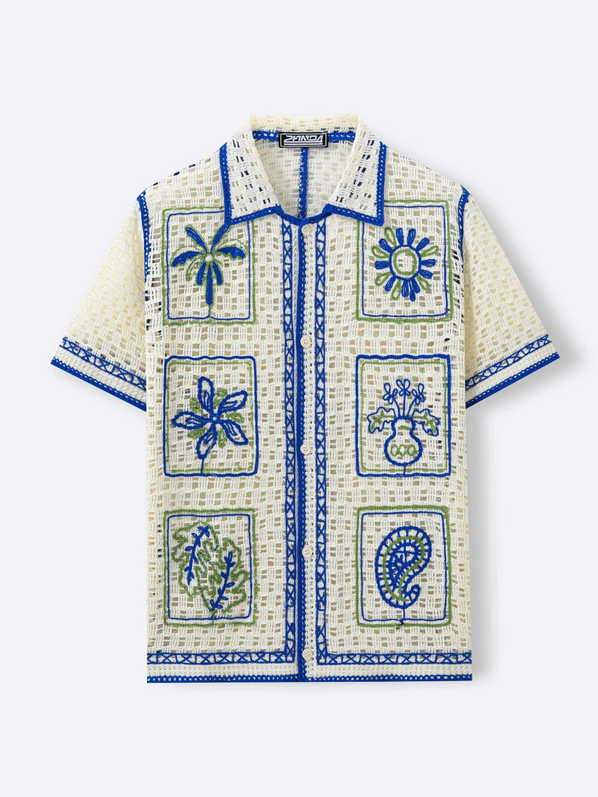 Holiday Style Crochet Hollow Knitting Polo Shirts