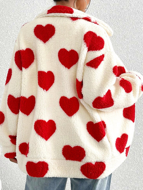 Christmas Cardigan Zipper Heart Jacket