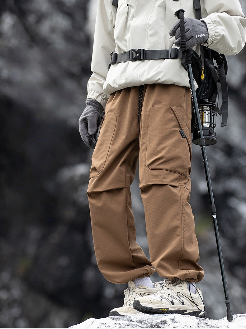 Water Proof Mountain Climbing Windproof Plush Outdoor Sports Tooling Hiking Pants
