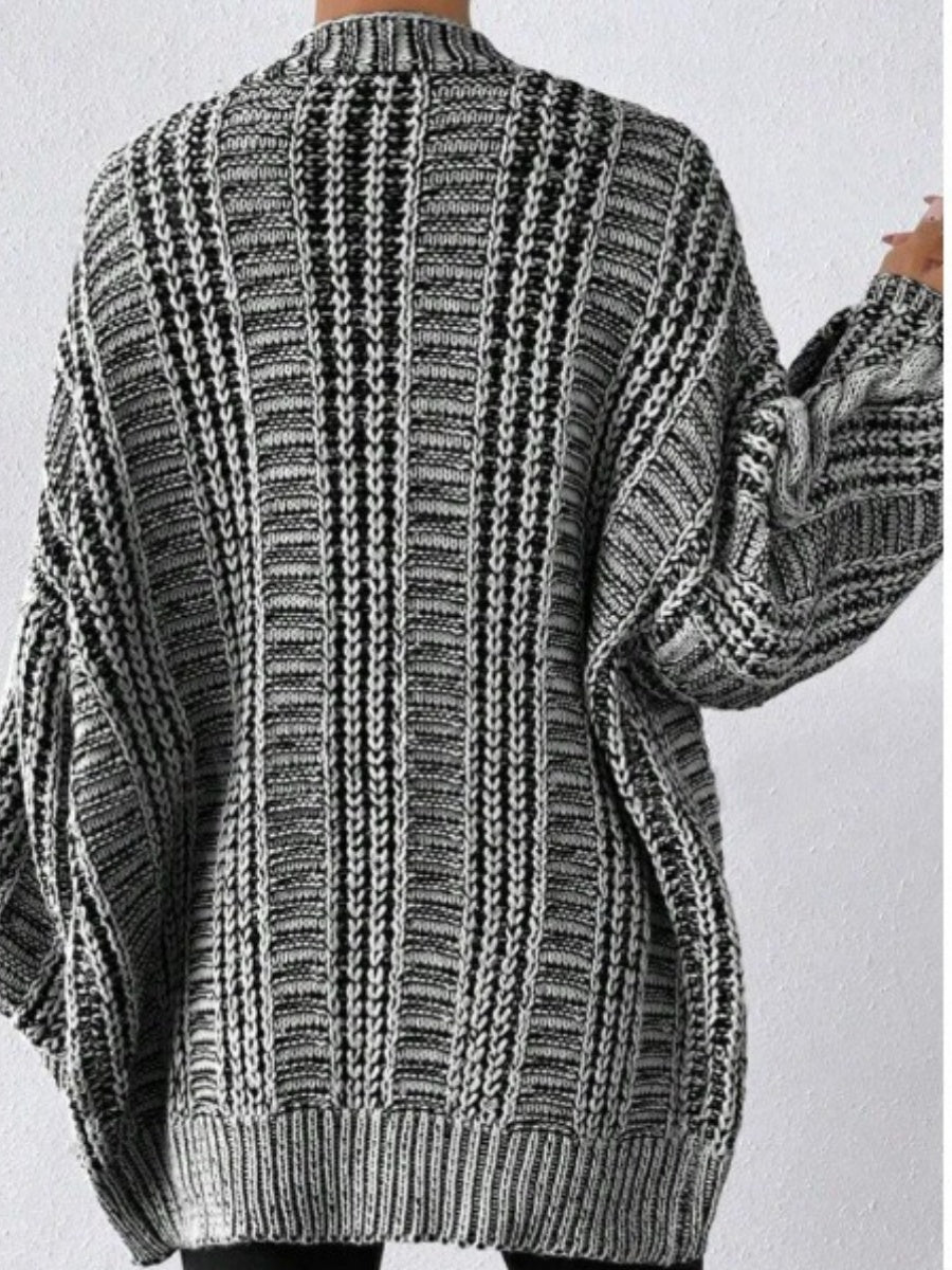 Liber Winter Women's Distressed Cable Cardigans Sweaters