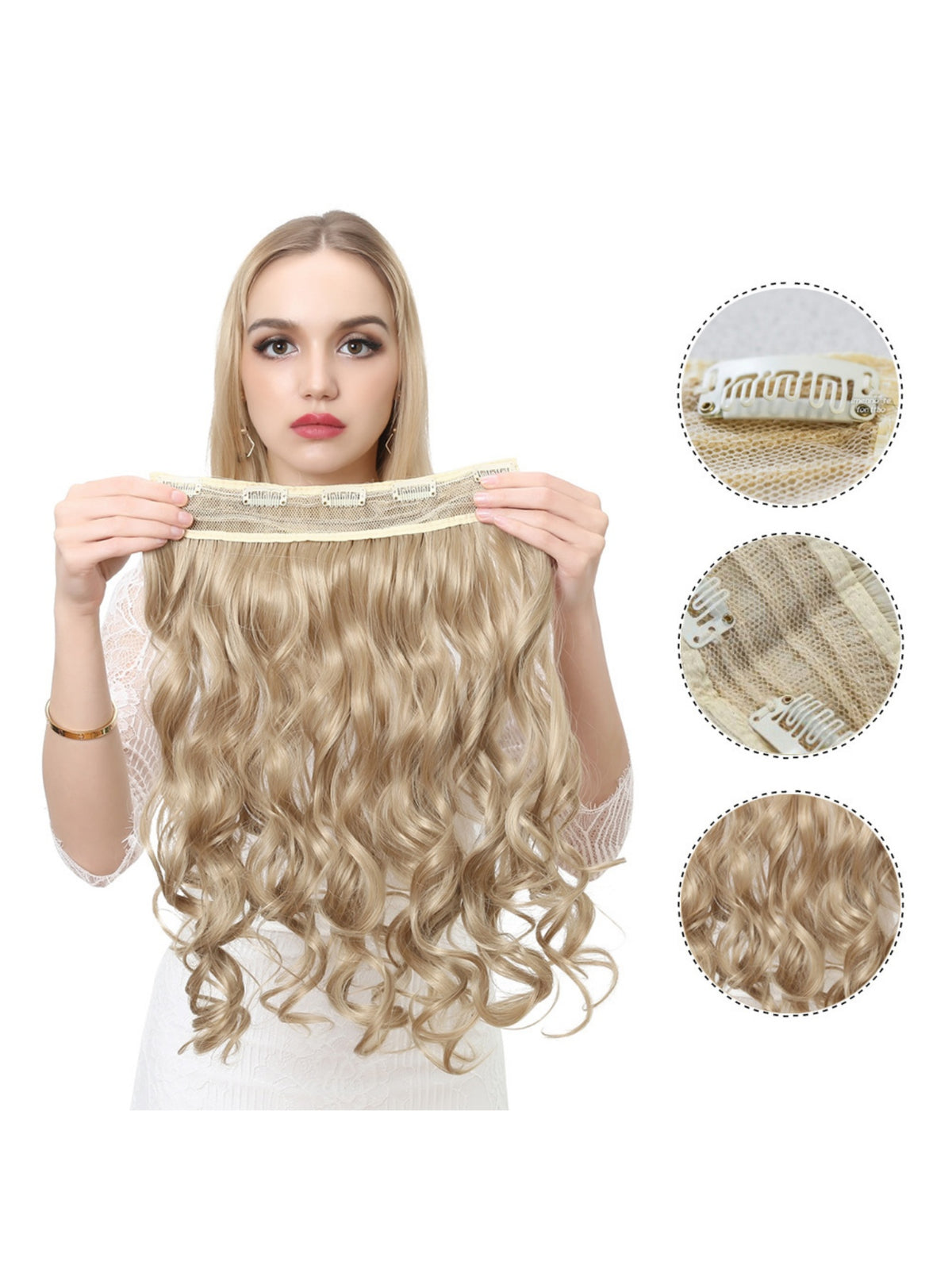One-piece Five-piece Hair Extension Long Curly Wavy Wig