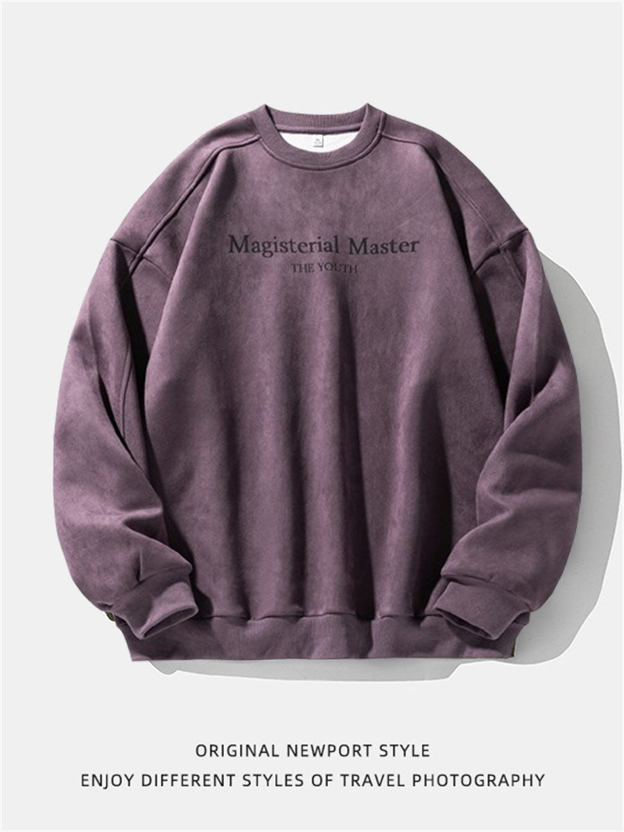 Liber Autumn Men's Embroidered Pattern Letter Sweatshirts&Hoodies