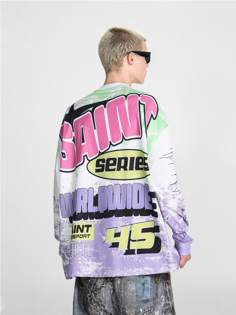 Liber Autumn Neutral wear Printed Letter T-shirts