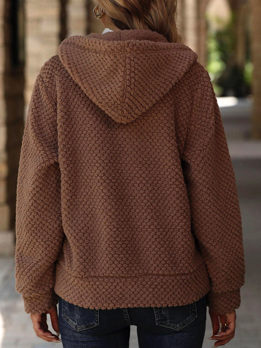 Cardigan Pockets Hooded Jacket