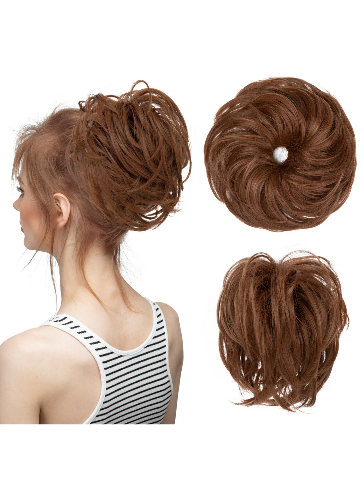 Fluffy Long Beard Curly Hair Updo Wig