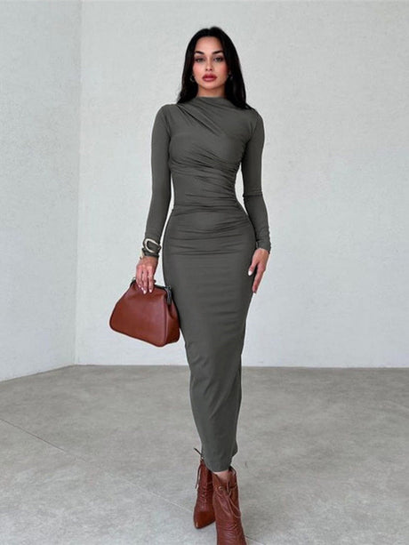 Liber Winter Women's Solid Color Solid Color Maxi Dresses