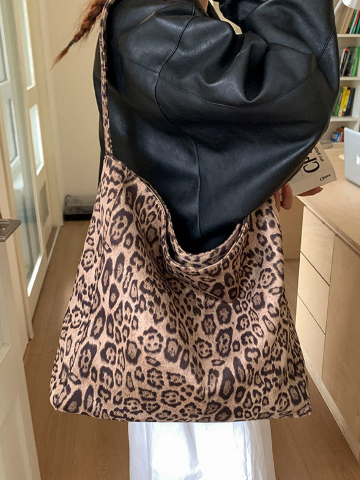 Leopard Print Large Capacity Shoulder Bag