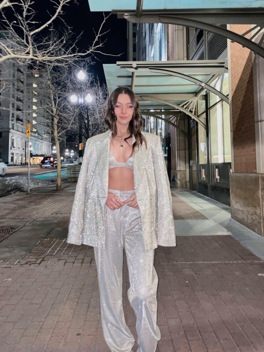 Liber Autumn Women's Sequins Blazers