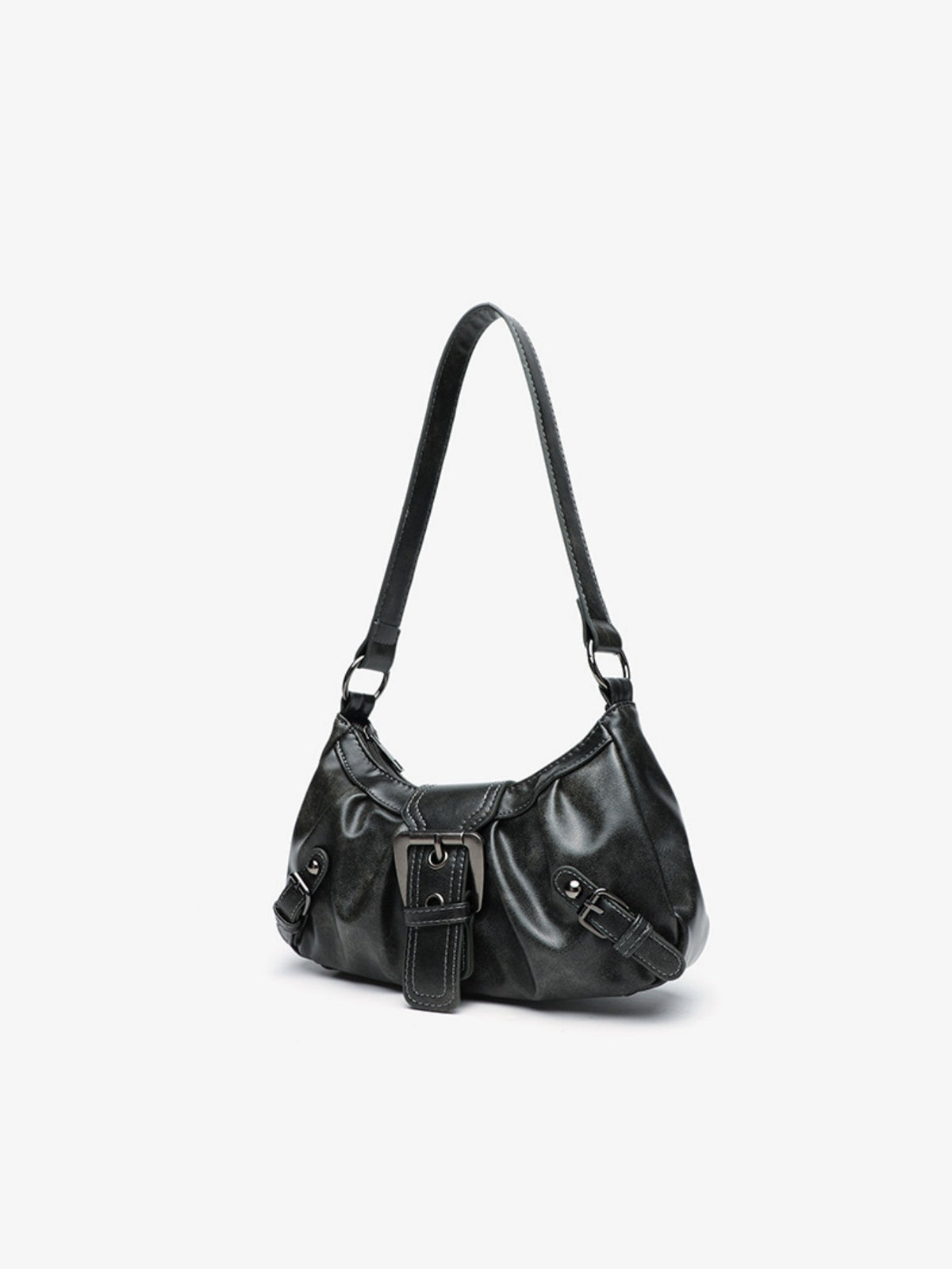 Stylish And Edgy Motorcycle Studded Shoulder Bag