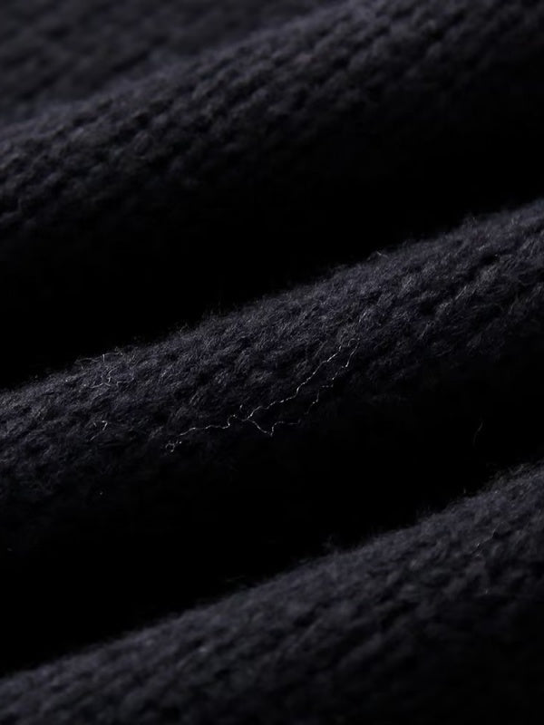 Medium high collar Splicing Sweaters