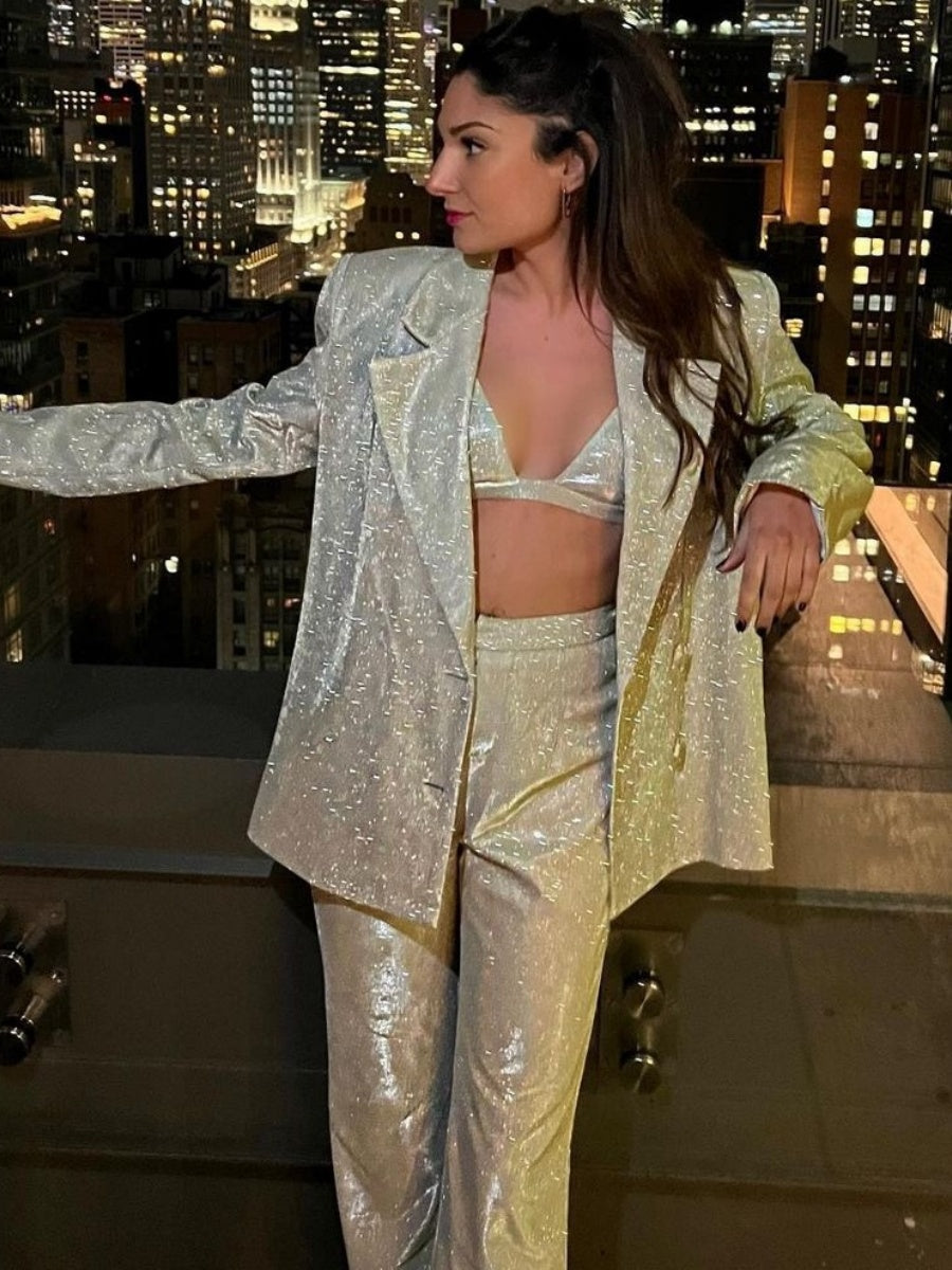 Liber Autumn Women's Sequins Blazers