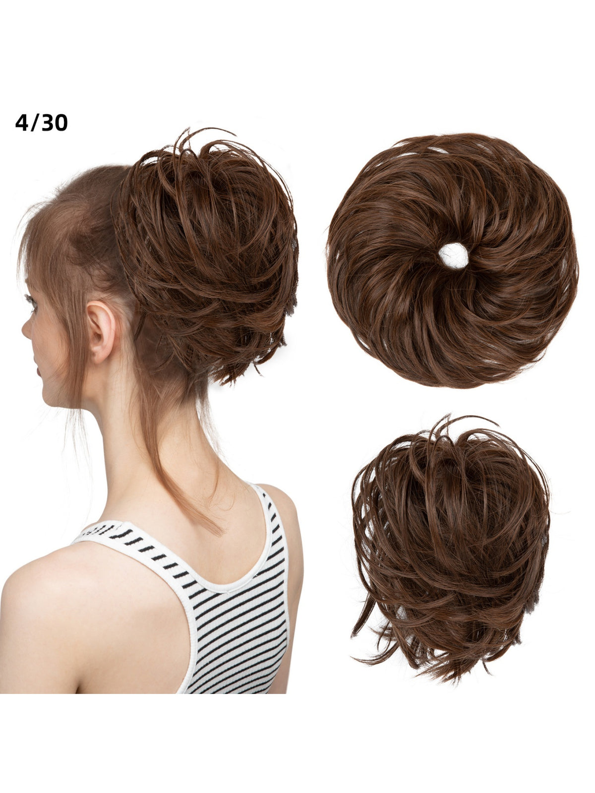 Fluffy Long Beard Curly Hair Updo Wig