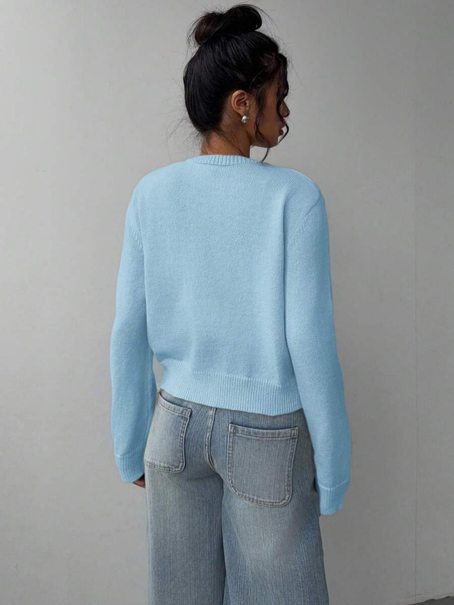 Thread Solid Color Simplicity Cardigans