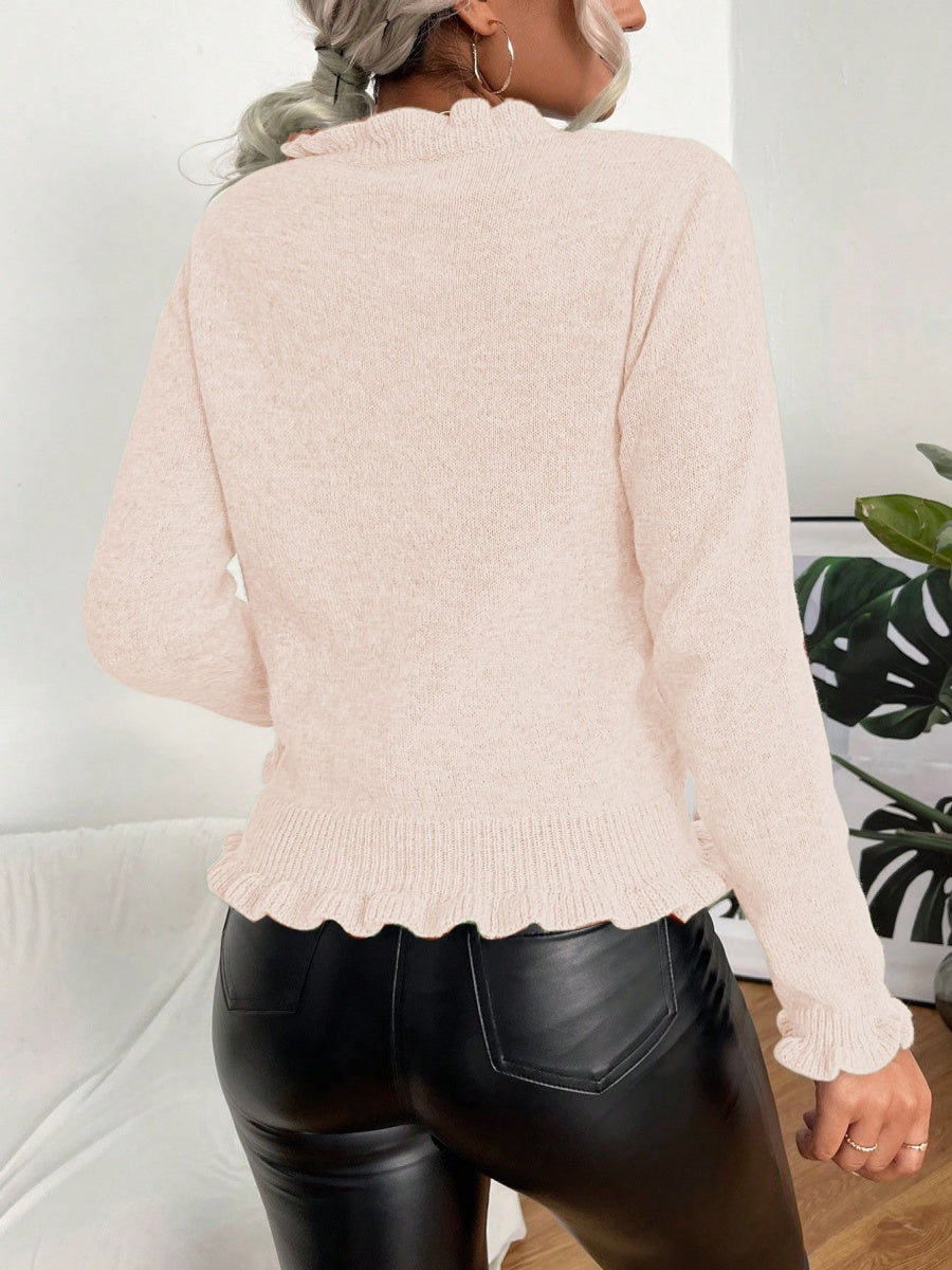 Wood ear Solid Color Cardigans