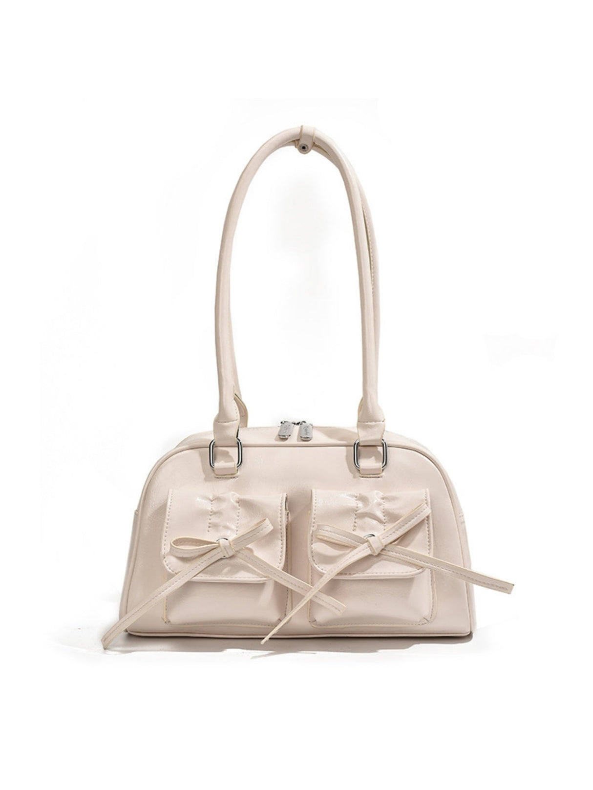 Bow-knot Horizontal Square Zipper Handbag