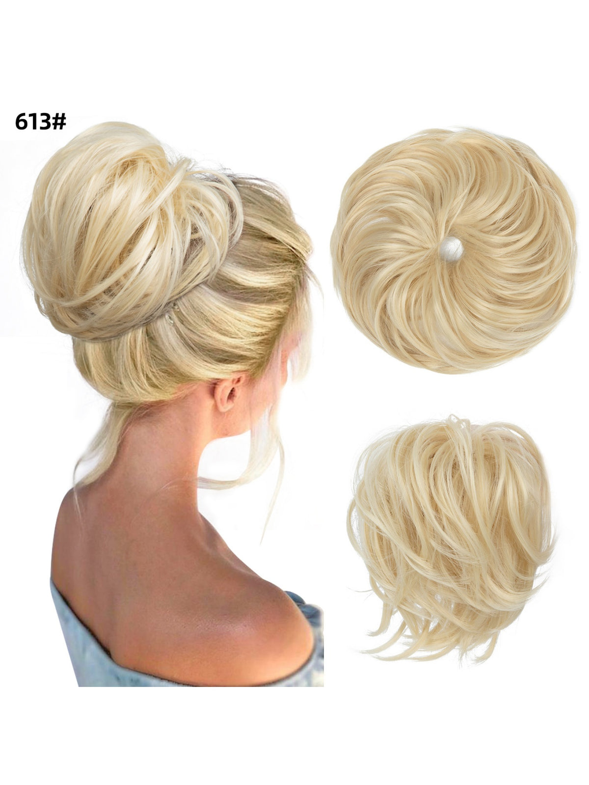 Fluffy Long Beard Curly Hair Updo Wig