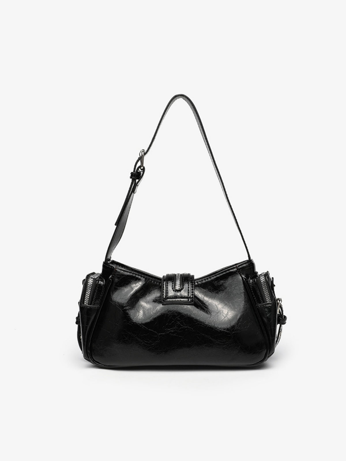 Stylish Leopard Print Edgy Biker Studded Shoulder Bag