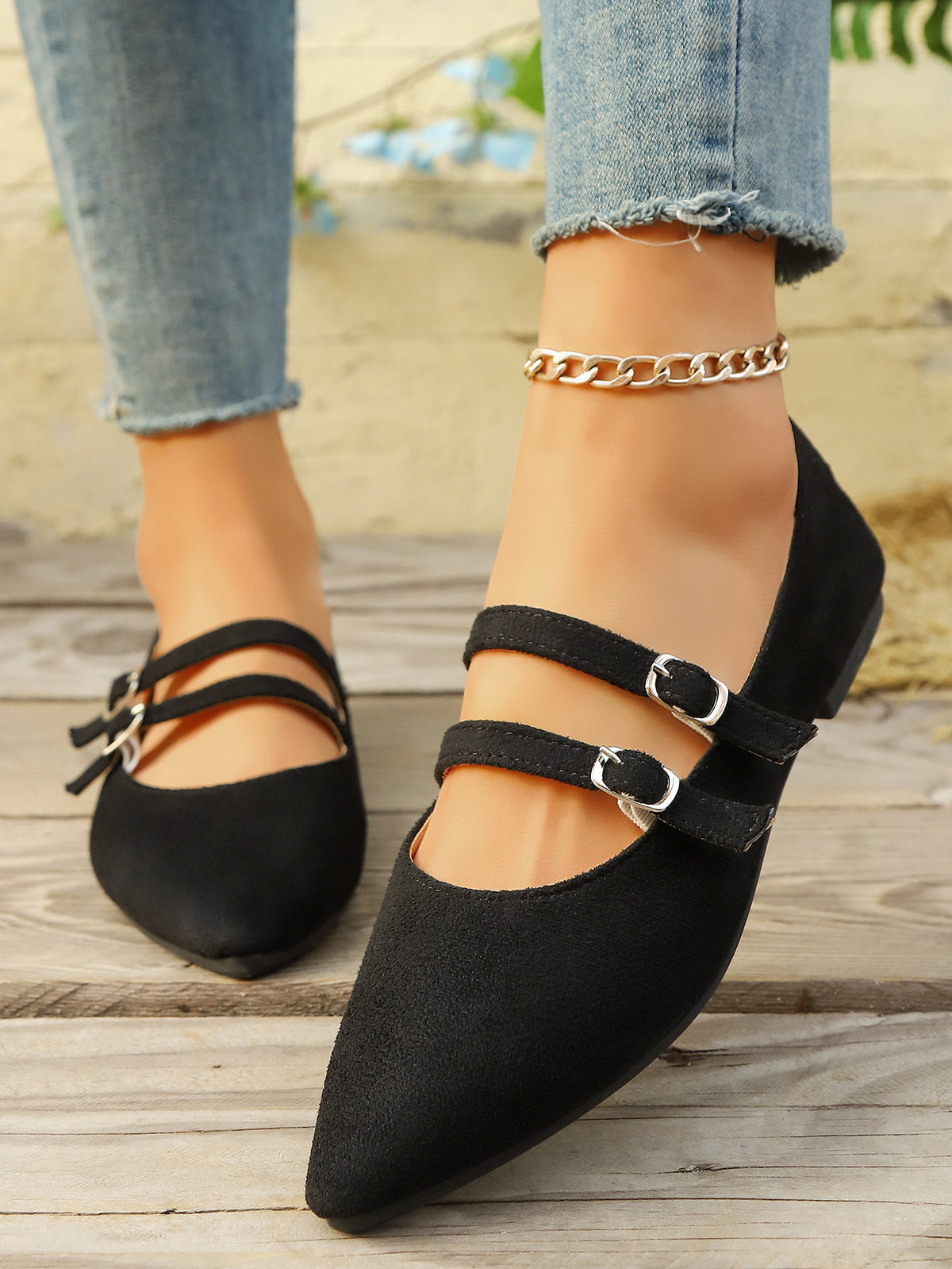 Leopard Print Mary Jane Flats
