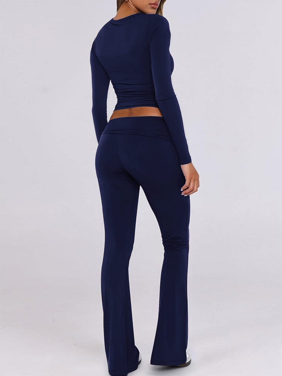 7 Color Round Neck 2-piece Sets