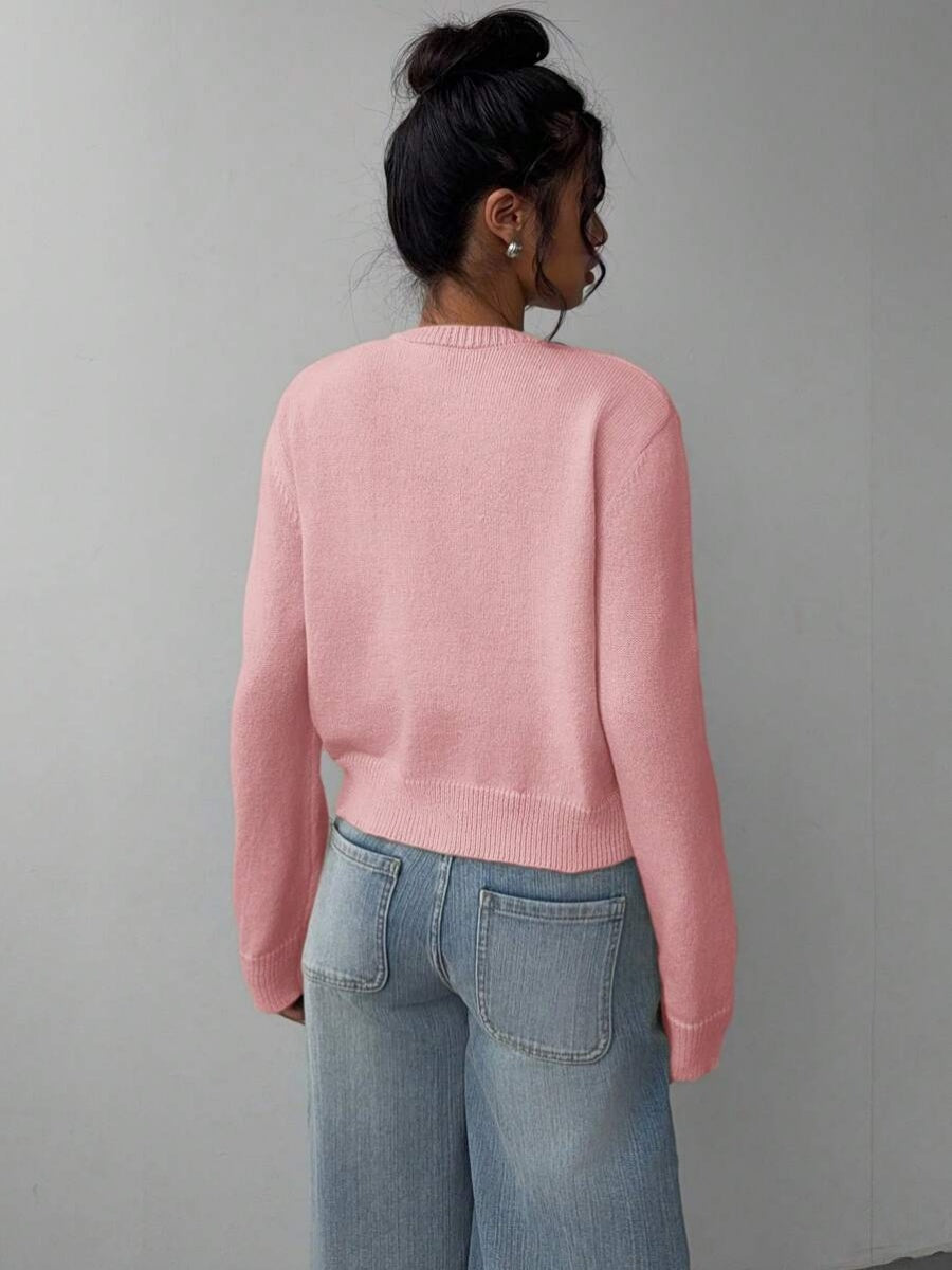 Thread Solid Color Simplicity Cardigans